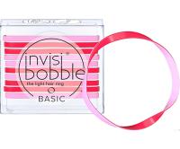 3123 INVISIBOBBLE  Резинка для волос Ничего лишнего красно-розовые  BASIC Jelly Twist  10 шт.