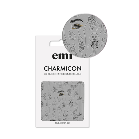 E.Mi, 3D-стикеры №173 Силуэт Charmicon 3D Silicone Stickers