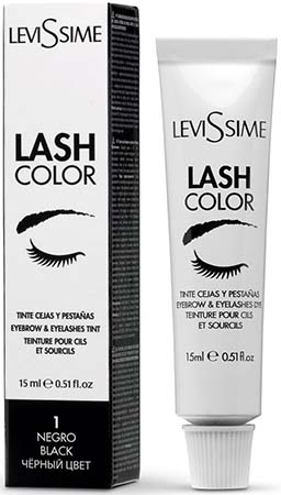 4500LS LevisSime LASH COLOR Краска для бровей и ресниц  15 мл, черная 1