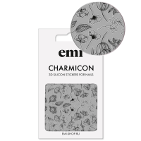327b3bd0-80c3-11eb-ba92-001e67fb60ab〵E.Mi, 3D-стикеры №176 Цветы черные Charmicon 3D Silicone Stickers_0