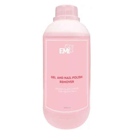 E.Mi, Жидкость для снятия гель-лака и лака Gel and Nail Polish Remover, 1000 мл