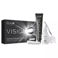 Ollin, VISION НАБОР для окрашивания бровей и ресниц, Темный графит NEW