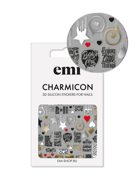 E.Mi, 3D-стикеры №168 Значки Charmicon 3D Silicone Stickers